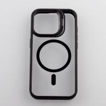 Силіконовий чохол MagSafe CAMERA GLASS PROTECTION для телефону iPhone 15 Pro чорний