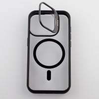 Силиконовый чехол MagSafe CAMERA GLASS PROTECTION для iPhone 15 Pro черный