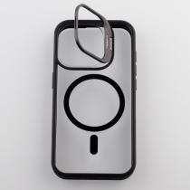Силіконовий чохол MagSafe CAMERA GLASS PROTECTION для телефону iPhone 15 Pro чорний