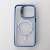 Силиконовый чехол MagSafe CAMERA GLASS PROTECTION для iPhone 13 Pro голубой