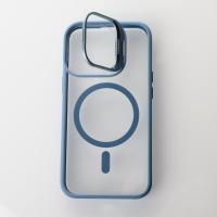 Силиконовый чехол MagSafe CAMERA GLASS PROTECTION для iPhone 13 Pro Max голубой