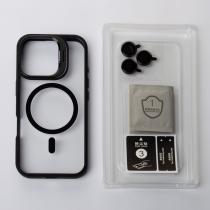 Силіконовий чохол MagSafe CAMERA GLASS PROTECTION для телефону iPhone 16 чорний