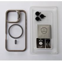 Силіконовий чохол MagSafe CAMERA GLASS PROTECTION для телефону iPhone 16 сірий