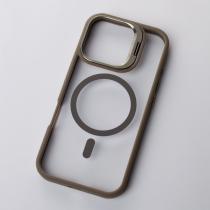 Силіконовий чохол MagSafe CAMERA GLASS PROTECTION для телефону iPhone 16 сірий