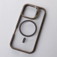 Силиконовый чехол MagSafe CAMERA GLASS PROTECTION для iPhone 16 Plus серый