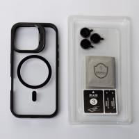 Силиконовый чехол MagSafe CAMERA GLASS PROTECTION для iPhone 16 Plus черный