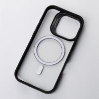 Силиконовый чехол MagSafe CAMERA GLASS PROTECTION для iPhone 16 Plus черный