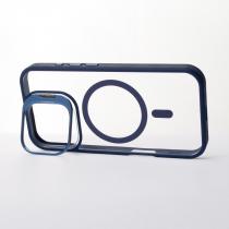 Силіконовий чохол MagSafe CAMERA GLASS PROTECTION для телефону iPhone 16 Pro темно-синій