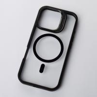 Силіконовий чохол MagSafe CAMERA GLASS PROTECTION для телефону iPhone 16 Pro чорний
