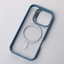 Силіконовий чохол MagSafe CAMERA GLASS PROTECTION для телефону iPhone 16 Pro блакитний