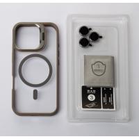 Силіконовий чохол MagSafe CAMERA GLASS PROTECTION для телефону iPhone 16 Pro сірий