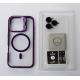 Силиконовый чехол MagSafe CAMERA GLASS PROTECTION для iPhone 16 Pro Max темно-фиолетовый
