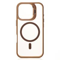 Силиконовый чехол MagSafe CAMERA GLASS PROTECTION для iPhone 16 Pro бронзовый