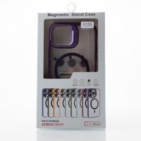 Силиконовый чехол MagSafe CAMERA GLASS PROTECTION для iPhone 12 / iPhone 12 Pro темно-фиолетовый