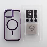Силиконовый чехол MagSafe CAMERA GLASS PROTECTION для iPhone 12 / iPhone 12 Pro темно-фиолетовый