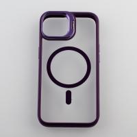 Силиконовый чехол MagSafe CAMERA GLASS PROTECTION для iPhone 12 / iPhone 12 Pro темно-фиолетовый