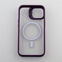 Силиконовый чехол MagSafe CAMERA GLASS PROTECTION для iPhone 12 / iPhone 12 Pro темно-фиолетовый