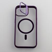 Силиконовый чехол MagSafe CAMERA GLASS PROTECTION для iPhone 12 / iPhone 12 Pro темно-фиолетовый