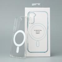 Силиконовый чехол MagSafe CLEAR для Samsung S22 Plus прозрачный