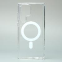 Силиконовый чехол MagSafe CLEAR для Samsung S22 Ultra прозрачный