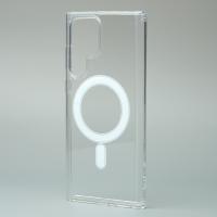 Силиконовый чехол MagSafe CLEAR для Samsung S22 Ultra прозрачный