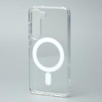 Силиконовый чехол MagSafe CLEAR для Samsung S23 прозрачный