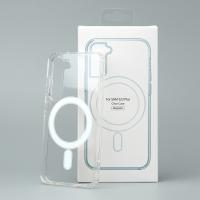 Силиконовый чехол MagSafe CLEAR для Samsung S23 Plus прозрачный