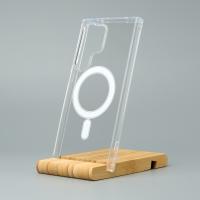 Силиконовый чехол MagSafe CLEAR для Samsung S23 Ultra прозрачный