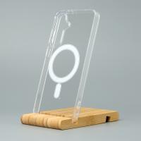 Силиконовый чехол MagSafe CLEAR для Samsung S24 FE прозрачный