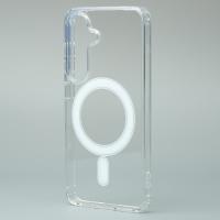 Силиконовый чехол MagSafe CLEAR для Samsung S25 прозрачный