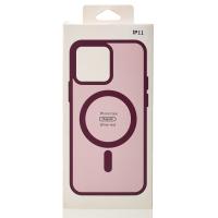 Силіконовий чохол MagSafe MATTE для iPhone 11 бордовий