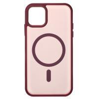 Силіконовий чохол MagSafe MATTE для iPhone 11 бордовий