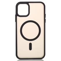 Силиконовый чехол MATTE с поддержкой MagSafe для iPhone 11 classic black