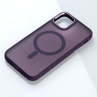 Силіконовий чохол MagSafe MATTE для iPhone 11 темно-фіолетовий