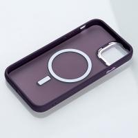 Силіконовий чохол MagSafe MATTE для iPhone 11 темно-фіолетовий