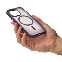 Силиконовый чехол MagSafe MATTE для iPhone 13 Pro темно-фиолетовый