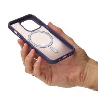 Силиконовый чехол MagSafe MATTE для iPhone 13 Pro темно-фиолетовый