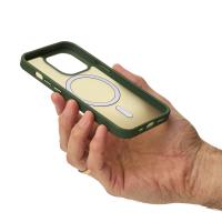 Силиконовый чехол MagSafe MATTE для iPhone 13 Pro Max зеленый