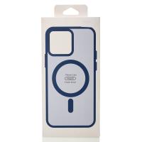 Силиконовый чехол MagSafe MATTE для iPhone 13 Pro Max темно-синий