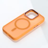 Силиконовый чехол MagSafe MATTE для iPhone 13 Pro Max оранжевый