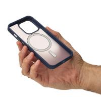 Силиконовый чехол MagSafe MATTE для iPhone 13 Pro темно-синий