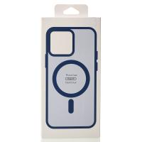 Силиконовый чехол MagSafe MATTE для iPhone 13 темно-синий