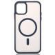 Силиконовый чехол MagSafe MATTE для iPhone 13 темно-синий