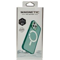 Силиконовый чехол MagSafe MATTE для iPhone 15 Plus зеленый