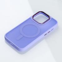 Силіконовий чохол MagSafe MATTE для iPhone 15 Pro фіалковий