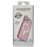 Силиконовый чехол MagSafe MATTE для iPhone 15 Pro Max бордовый