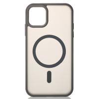 Силиконовый чехол MagSafe MATTE для iPhone 15 серый