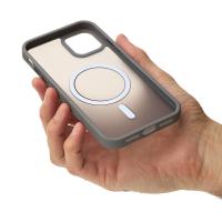Силиконовый чехол MagSafe MATTE для iPhone 15 серый