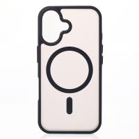 Силиконовый чехол MagSafe MATTE для iPhone 16 черный