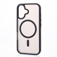 Силиконовый чехол MagSafe MATTE для iPhone 16 черный